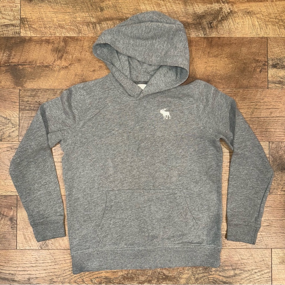 Abercrombie Kids Gray Hoodie with Logo Abercrombie & Fitch Hoodie